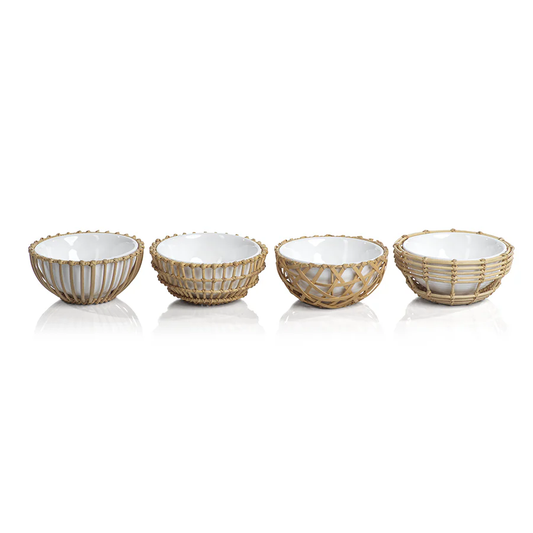 Assorted Condiment Bowls - Wicker & Bamboo
