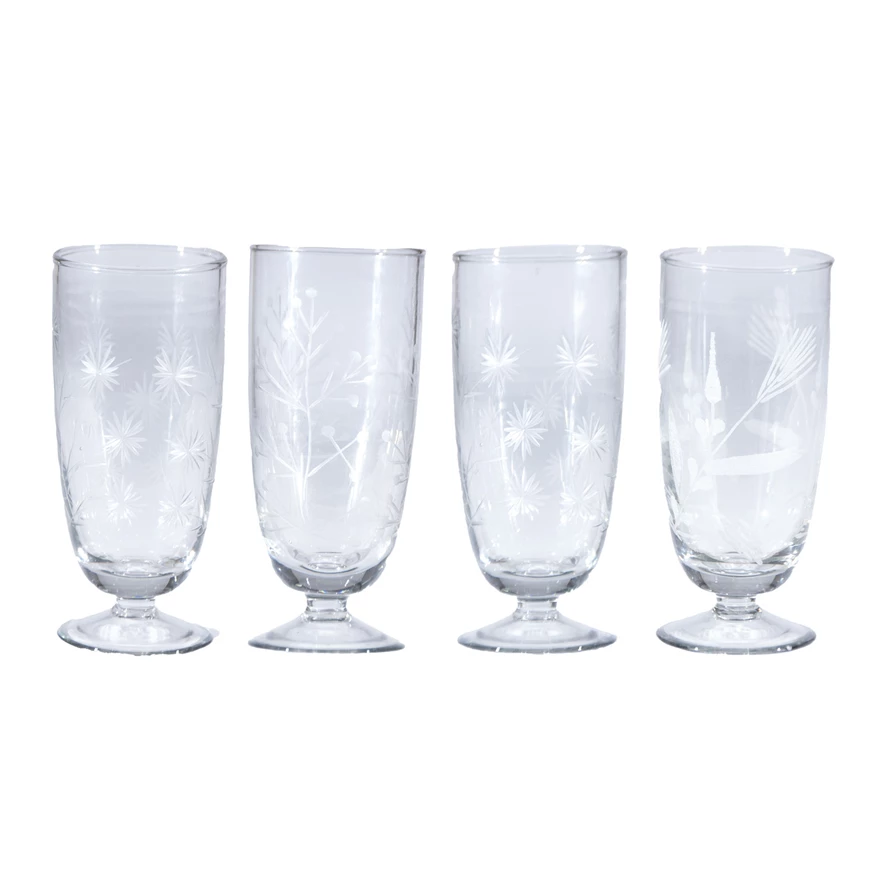 Footed Glasses Assorted