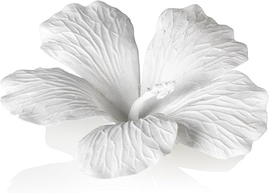 White Bone China Hibiscus Flower Wall