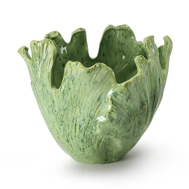 Large Iceberg Elegance Vase, Green