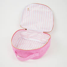 French Terry Train Case Pink
