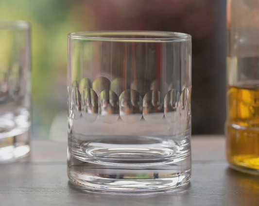 Whisky Glasses with Lens Design Set of 2