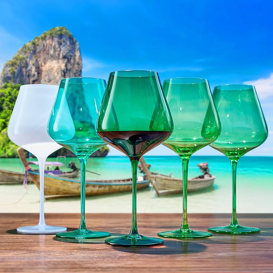 Thai Islands Wine Glasses Set of 5