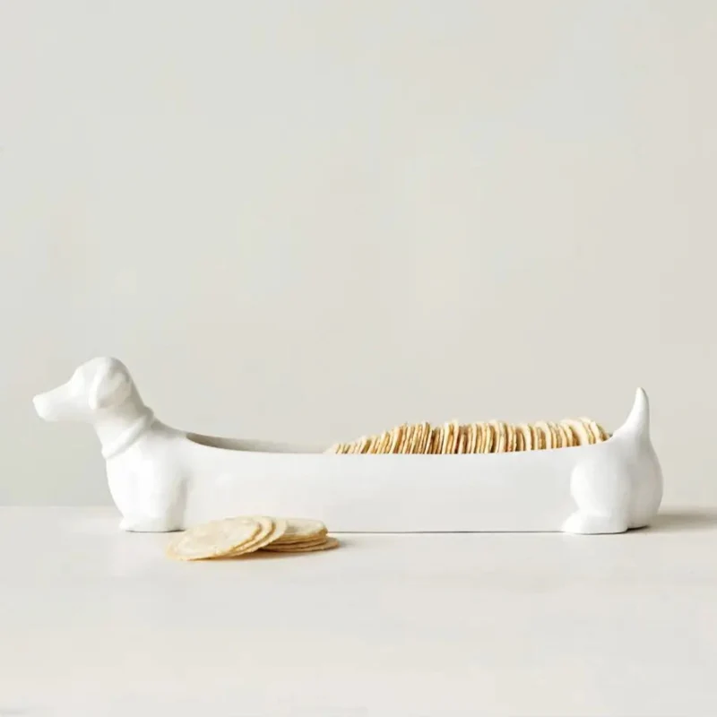 Ceramic Doggie Cracker Dish