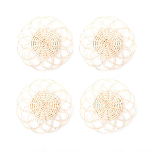 Nat Woven 4 Pc Coaster Set
