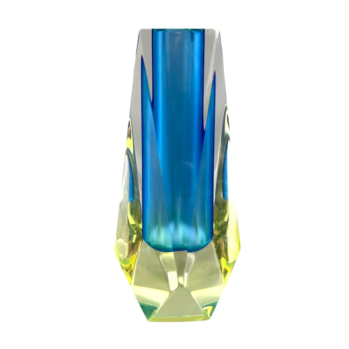 Bud Vase Blue/Yellow