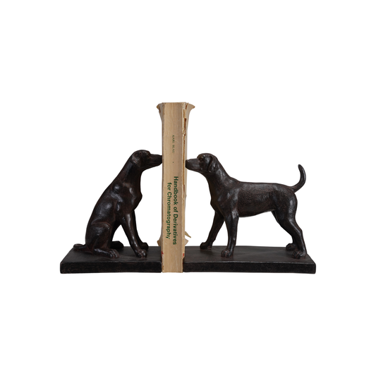 Resin Dog Bookends, Set of 2
