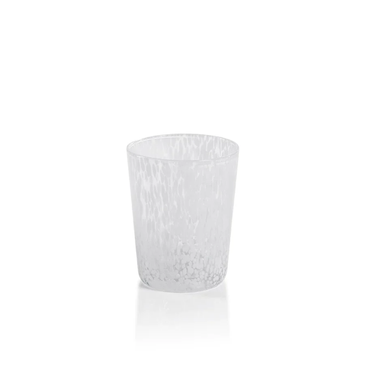 Gigi Speckled Glass Tumbler White Set of 4