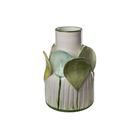 Vase w/ Green Petals Wildflow