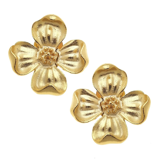 Dogwood Gold Studs