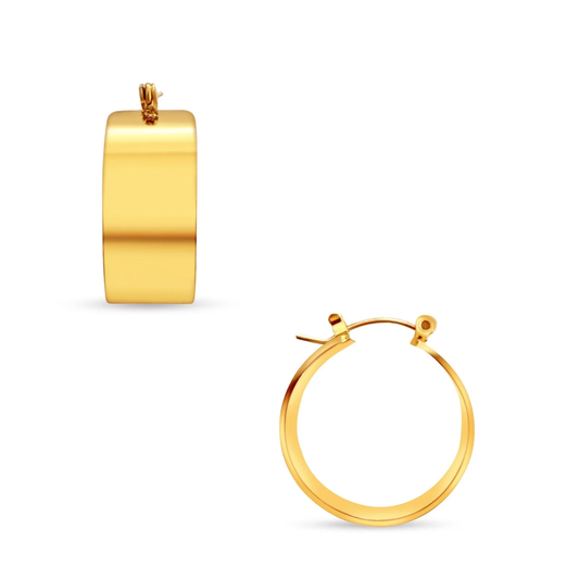 Lia Wide Hoop Earring GOLD