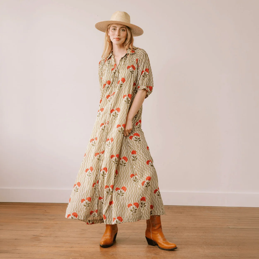 Wavy Stripe Oasis Dress