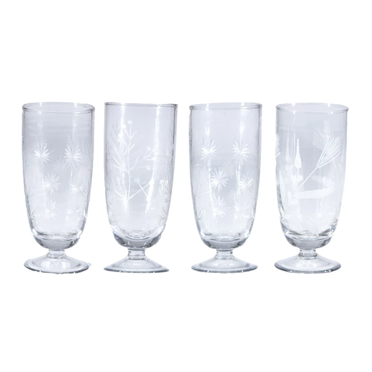 Footed Glasses Assorted