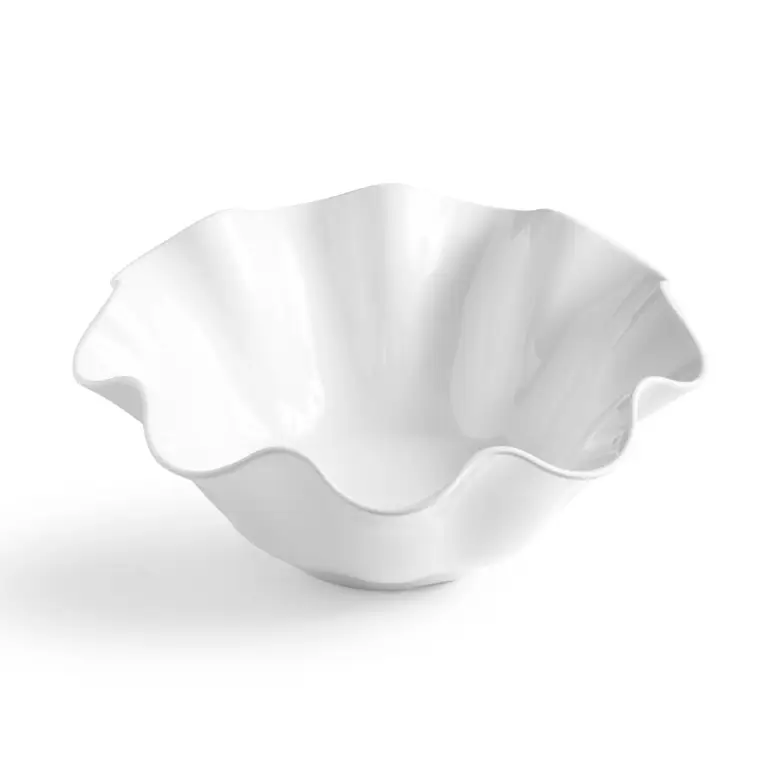 White 15.5 Clam Serving Bowl