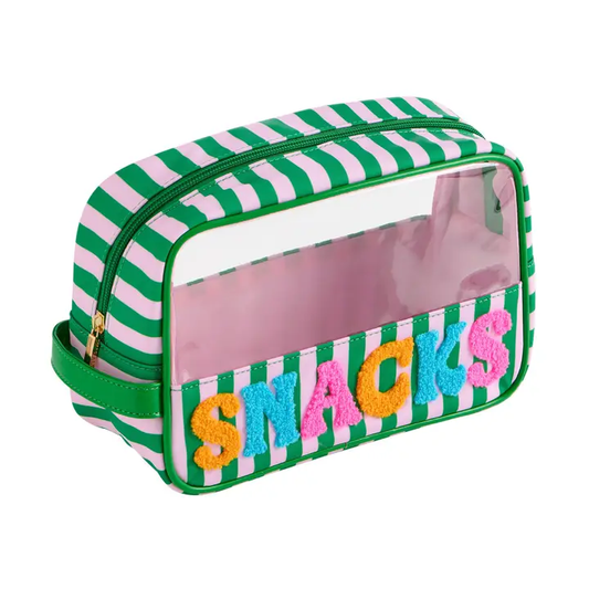 "Snacks" Zip Pouch, Green