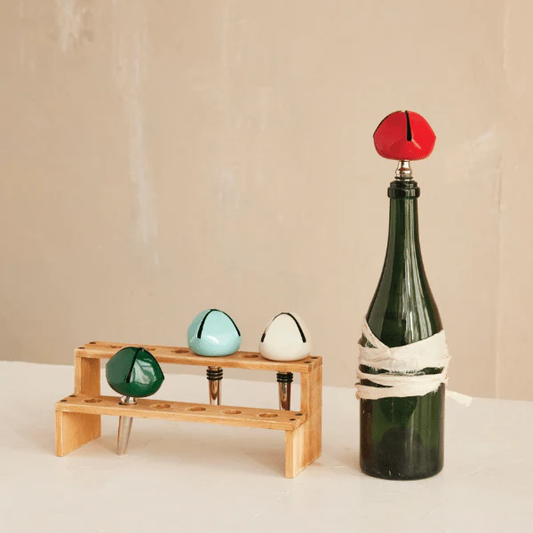 Metal Bottle Stopper w/ Jingle Bell Asst