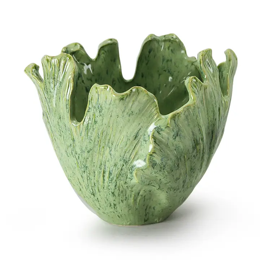 Large Iceberg Elegance Vase, Green