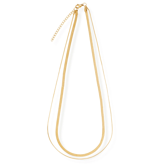 Cassia Double Chain Necklace GOLD