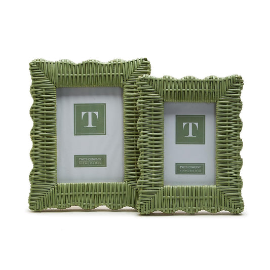 Green Wicker Frame 4X6