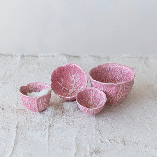 Pink Cabbage Prep Bowls, Set of 4 Sizes