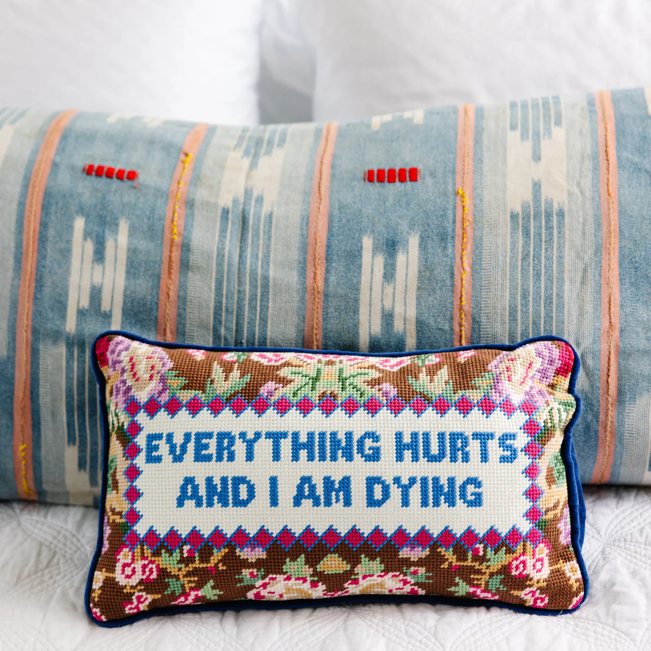 Needlepoint Pillow 9x15 -