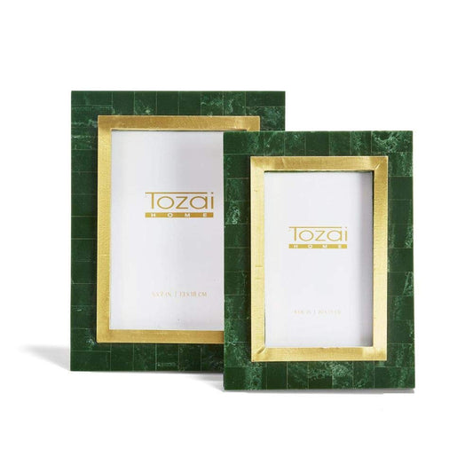 Aventurine Green and Gold Frame Small