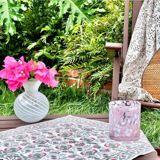 Bud Vase w/ White Stripe