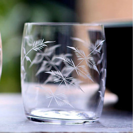 Single Tumbler for Carafe with Ferns Design