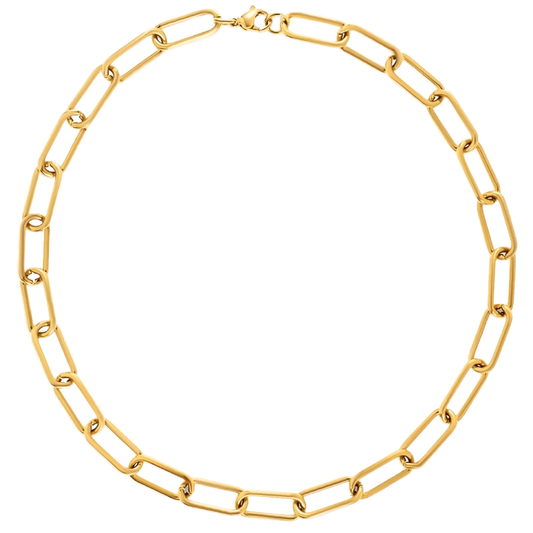 Carla Paper Clip Chain Necklace GOLD