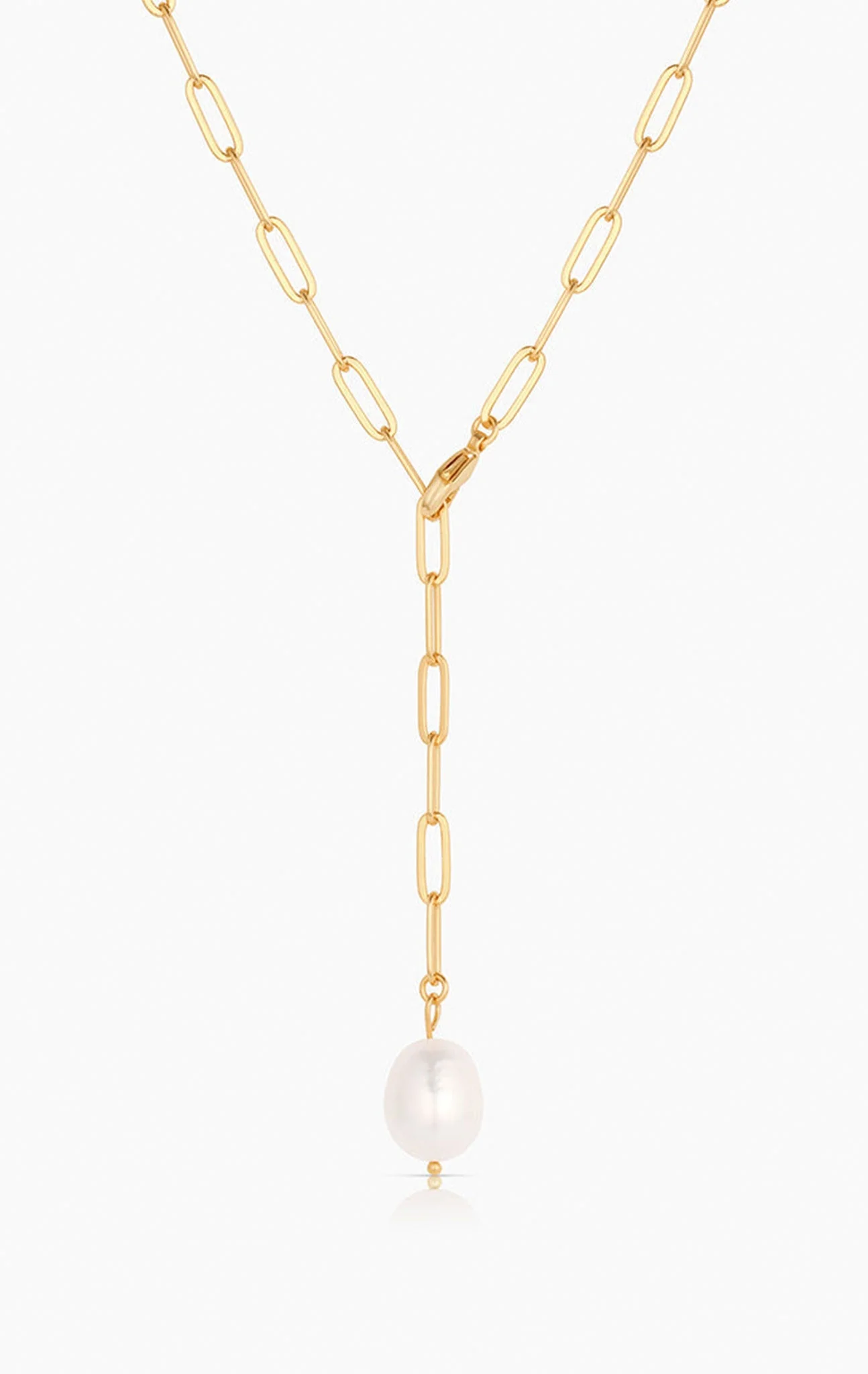 Lea Pearl Lariat Necklace