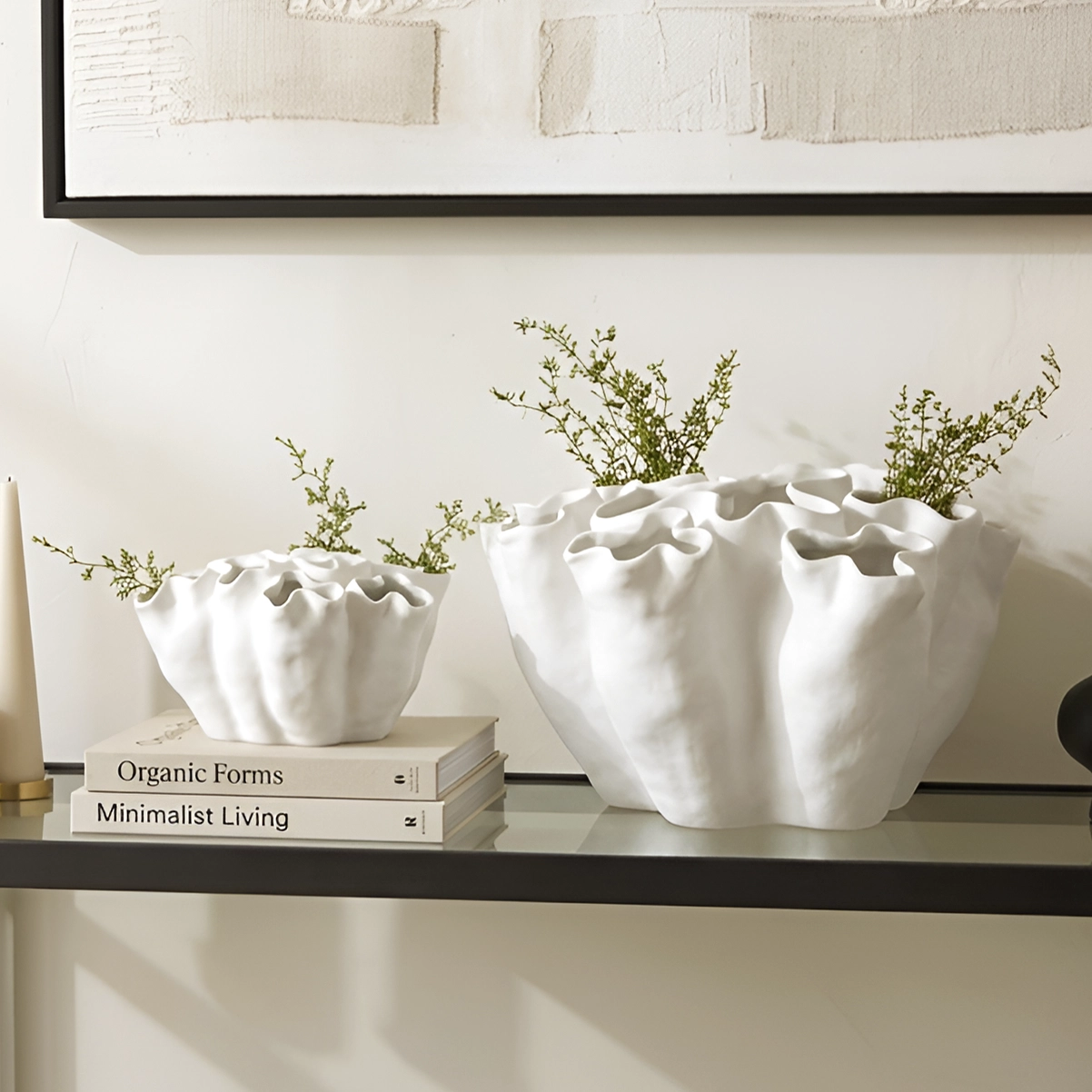 Fleur Cluster Vase, Small White