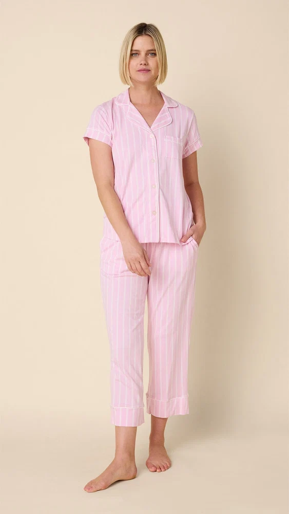 Pima Knit S/S Capri Pajamas