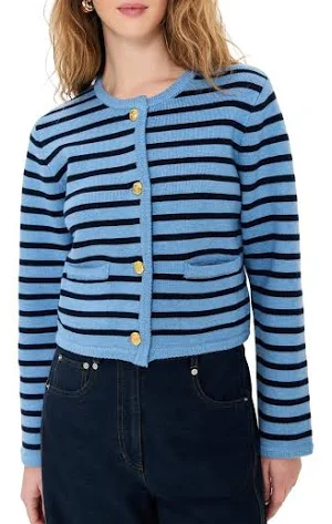Knit Striped Sweater Cardigan