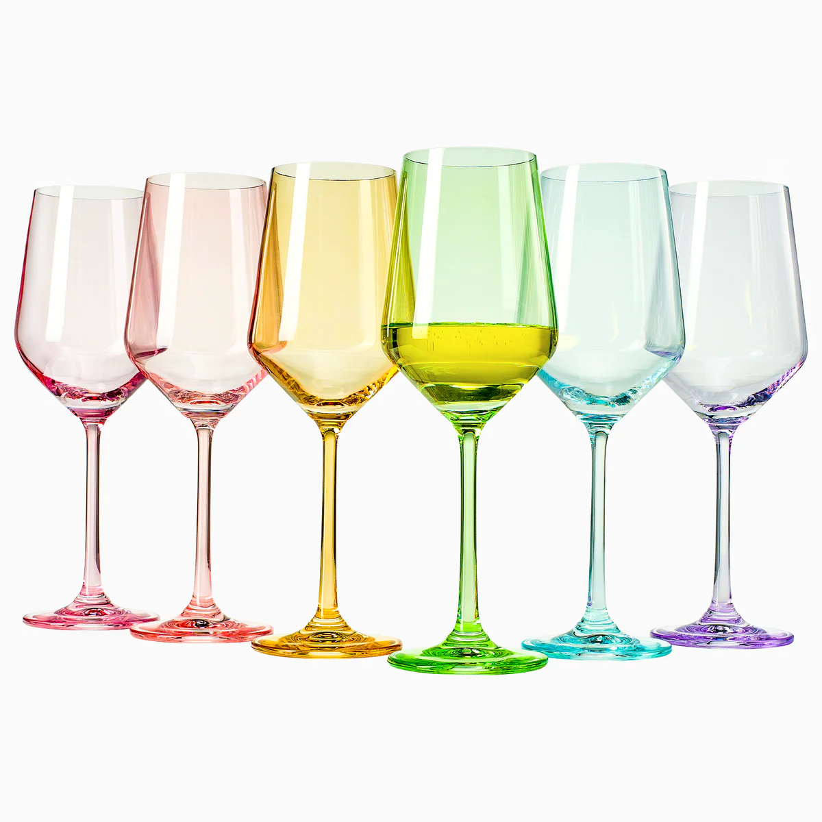 Khen Multi-Colored Wine Glasses Set of 6