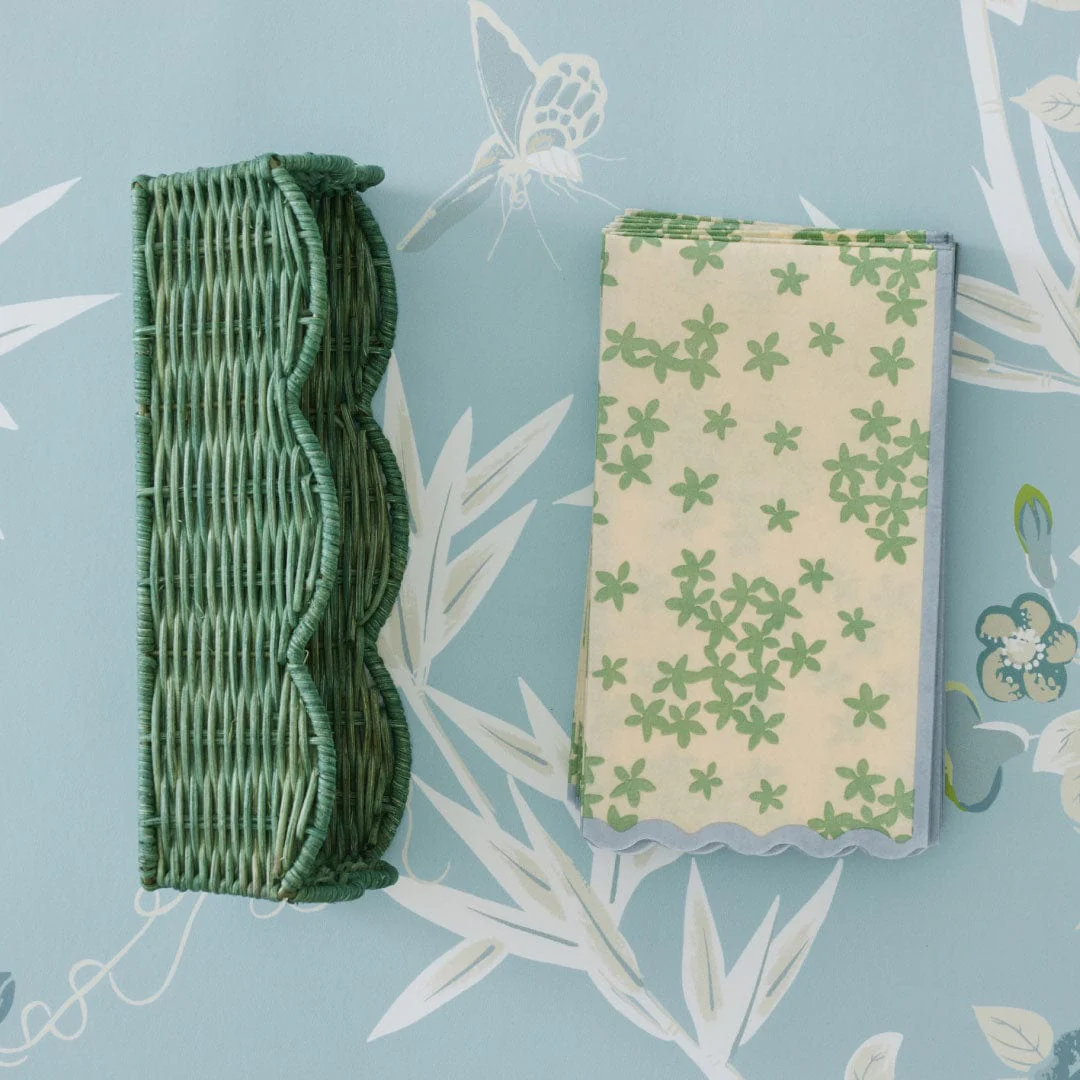 Rattan Guest Towel Tray